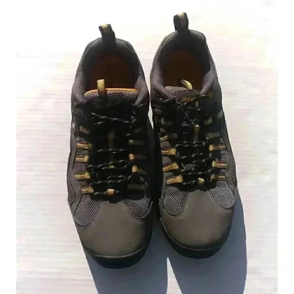 Eddie Bauer Other - Eddie Bauer Barkley Men's Gray Leather Mesh Hiking Trail Casual Shoes Size 9